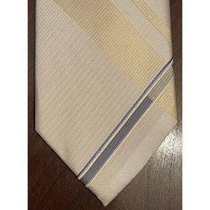 Kenneth Cole New York Slim Gold Gray 100% Silk Men’s Neck Tie Made In China